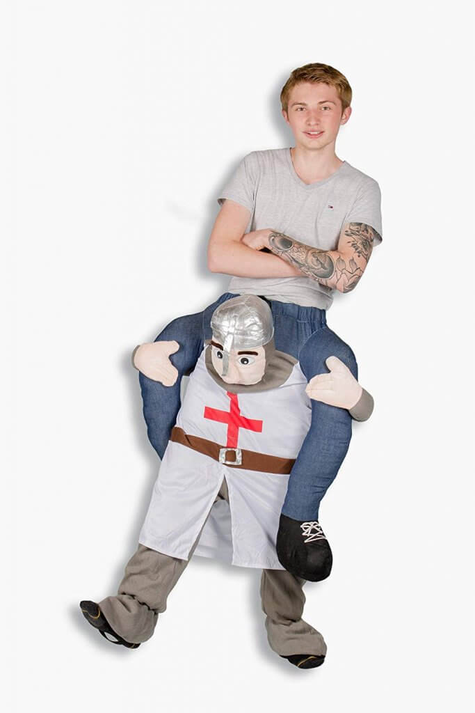 257 Carry Me Kostüm edler Ritter Verkleidung Piggyback Ride On auf den Schultern Wache Faschings Karneval Kostüm Halloween Junggesellenabschied DIY