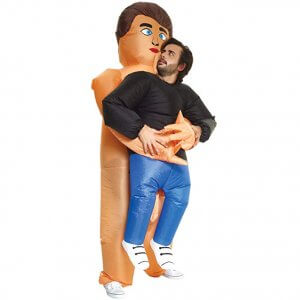 262 Carry Me Kostüm nackter Mann Verkleidung Piggyback Ride On auf den Schultern Perverser Mann Faschings Karneval Kostüm Halloween Junggesellenabschied DIY