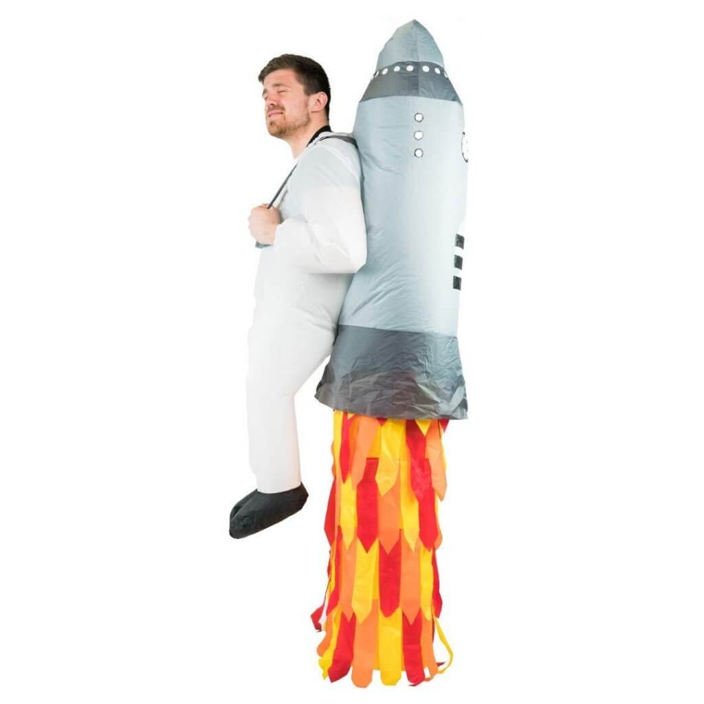 301 Carry Me Kostüm Rakete auf dem Rücken LIFT ME UP Verkleidung Piggyback Ride On auf den Schultern Jetpack Raketenrucksack Faschings Karneval Kostüm Halloween Junggesellenabschied DIY