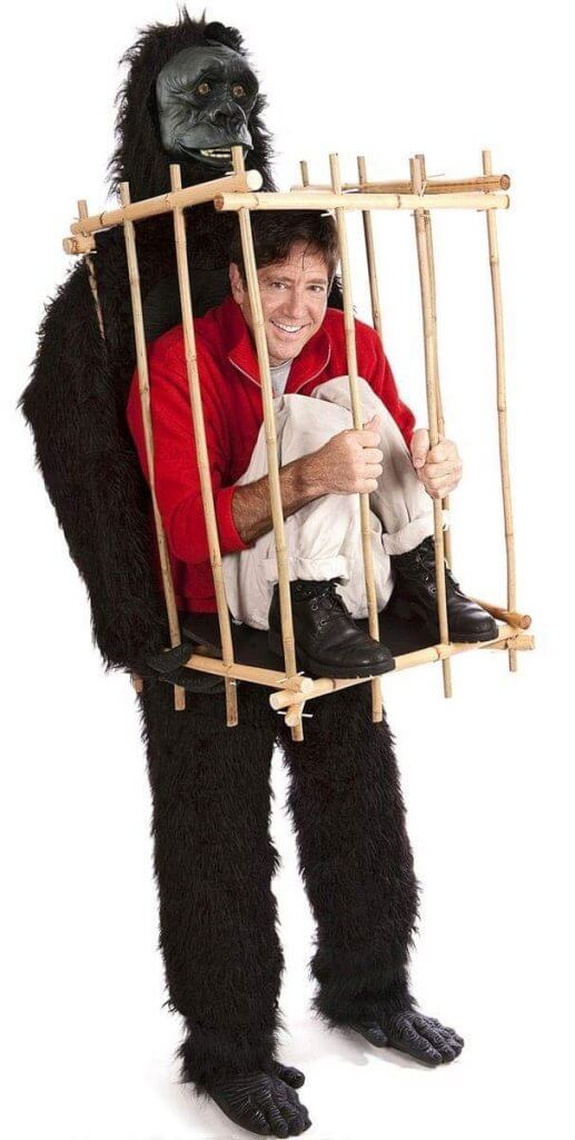 318 Carry Me Kostüm Vom Gorilla getragen LIFT ME UP Verkleidung Piggyback Ride On auf den Schulternim Käfig getragen Faschings Karneval Kostüm Halloween Junggesellenabschied DIY