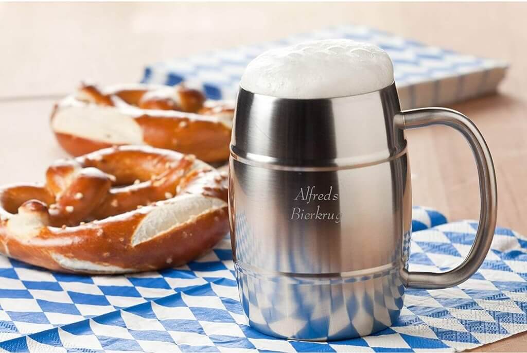 Personalisierbarer Edelstahl Becher Bierkrug Thermokrug Titelbild