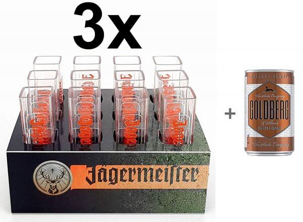 3x12 Jägermeister Reagenzgläser