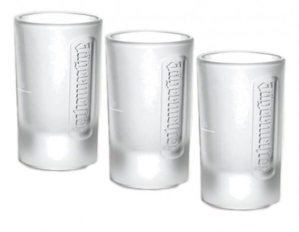 5 6 Frozen Effekt Jägermeister Schnapsgläser - Shotgläser im edlen Design - Gefrorene Shot Becher - Tequila Gläser - Schnaps Becher - Stamperl - Pinneken - Pinnchen - Schott Glas - Gläser Set