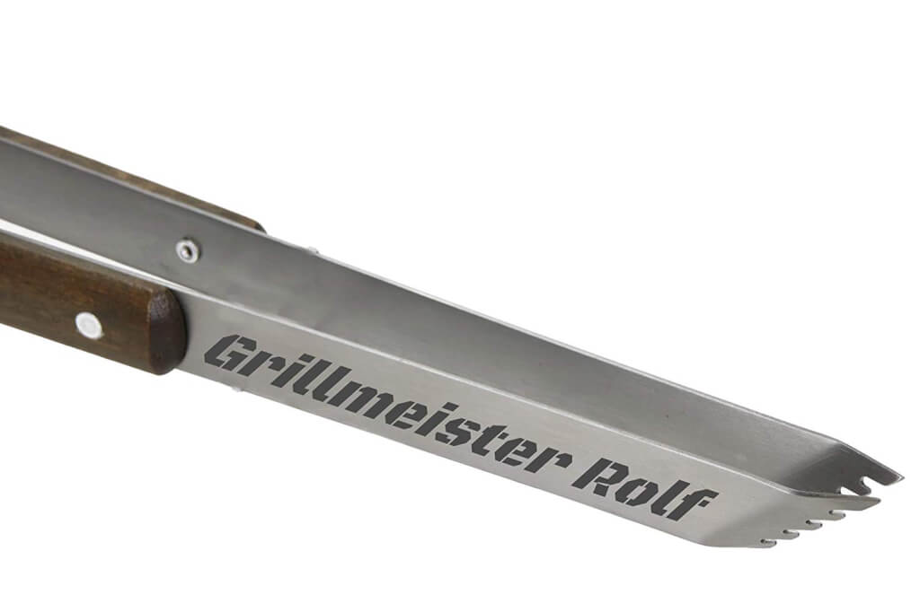 Personalisierte Grillzange - personalisierbare Grillzange - Wurstzange als Geschenk - Männergeschenk - Edelstahl Geschenk - Hochwertige Geschenke für Männer