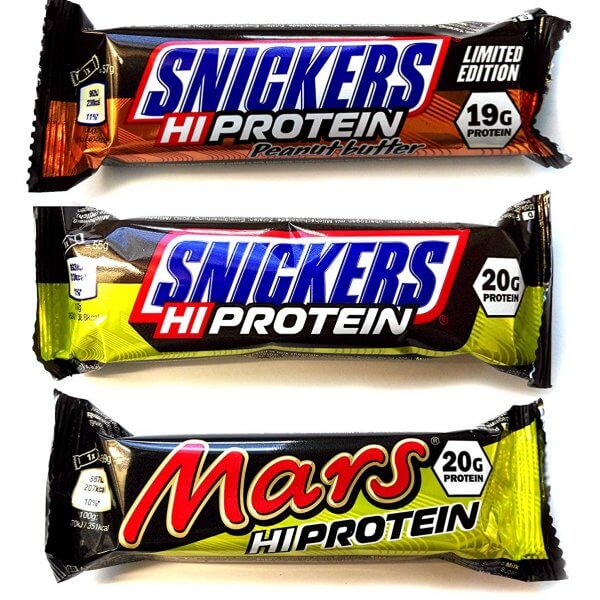 Snickers Protein Riegel 18x Mars und Snickers Protein Riegel Mix Box