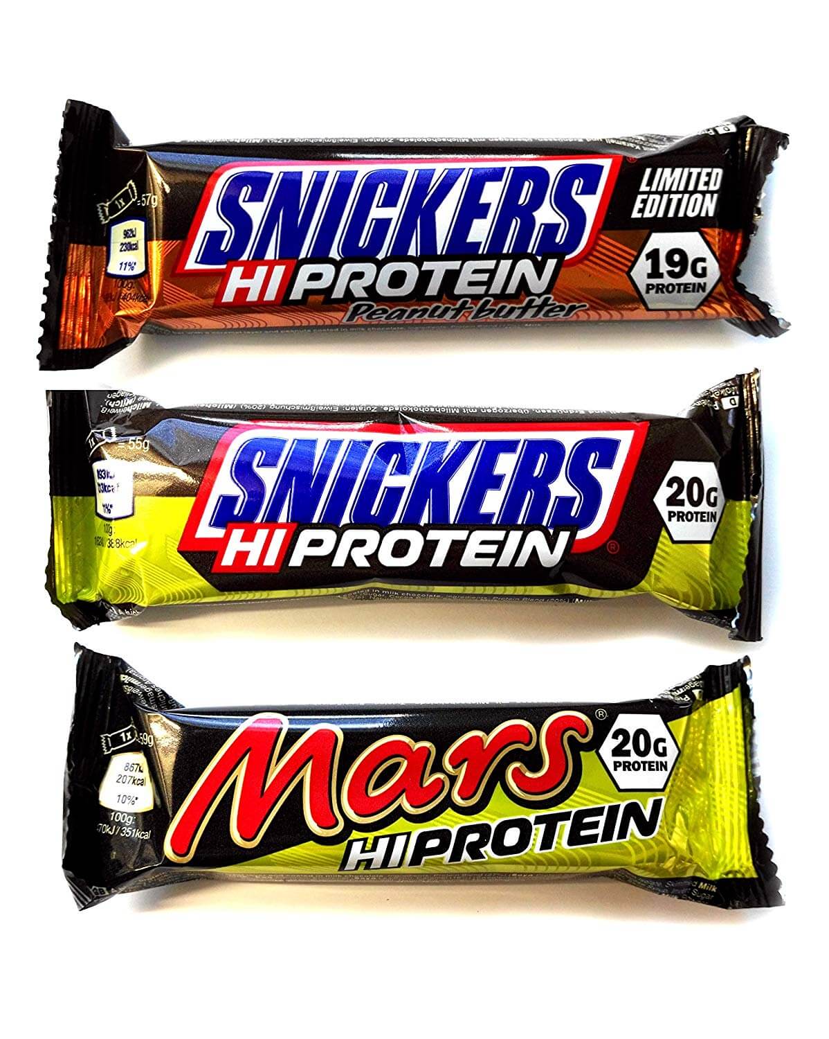 Snickers Protein Riegel 18x Mars und Snickers Protein Riegel Mix Box