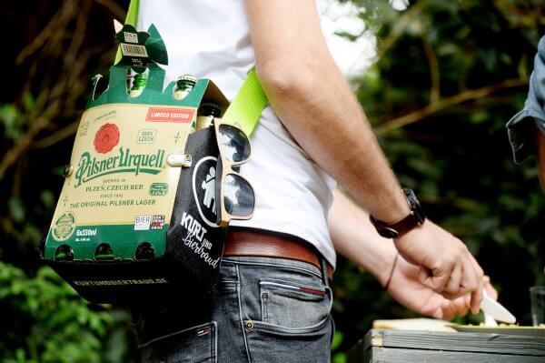 Sixpack Bierträger Herrenhandtasche Sixpack einfach wie eine Tasche tragen 1