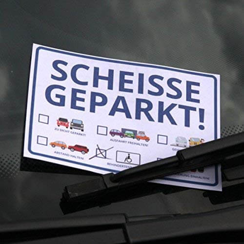 Aufkleber: Scheisse Geparkt (30 Stück)