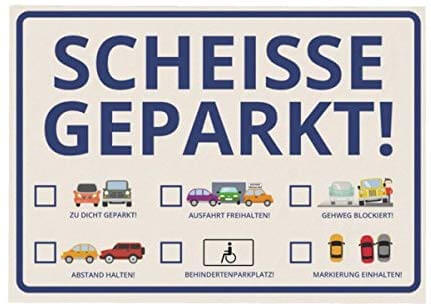 Scheisse geparkt Haftnotizen – Handschuhfach Must-Have 1