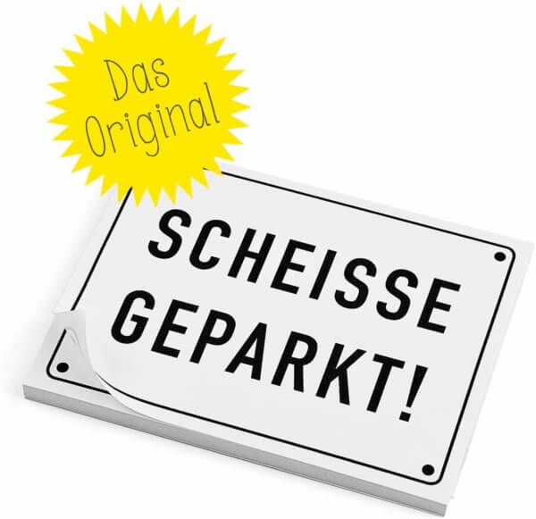 Scheisse geparkt Haftnotizen – Handschuhfach Must-Have 4