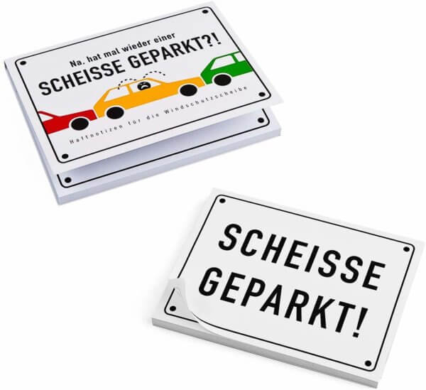 Scheisse geparkt Haftnotizen – Handschuhfach Must-Have 5